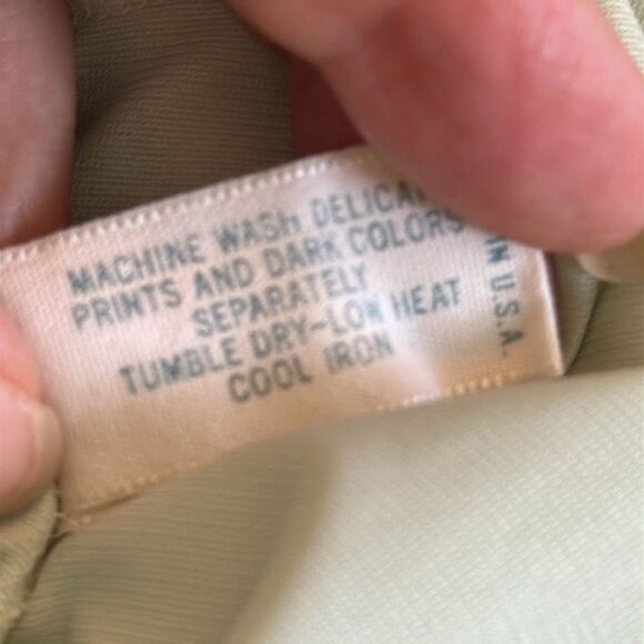 Vintage Vanity Fair Green Mint Green Long Sleeve Nylon Robe with Cream Lace - Picture 9 of 9